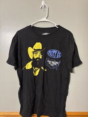 Post Malone 2025 US Tour T-Shirt Black Graphic Band Tee Concert Merch Size M